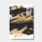 Designart - Gold and Black drift IV - Glam Premium Canvas Wall Art
